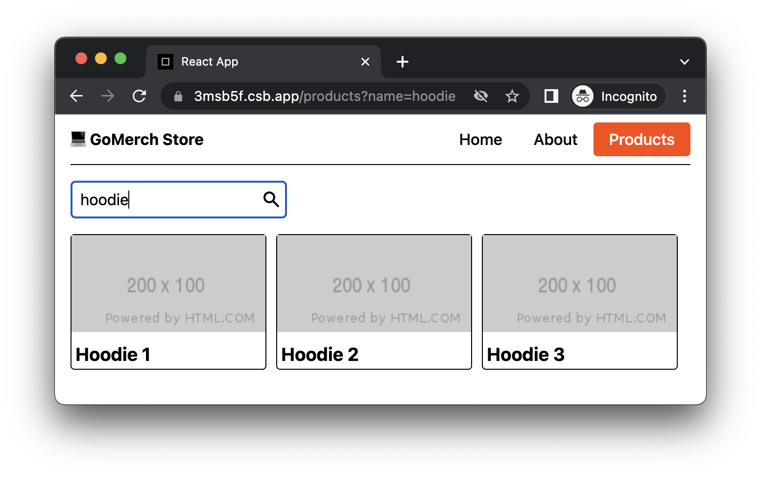 Gamestore app UI